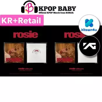 [Предварительный заказ] РОЗОВОЕ (Эксклюзив KR + Эксклюзив для розничной торговли) первый студийный альбом Рози (POB) NO POB
