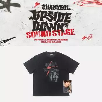Предзаказ 2025 CHANYEOL Вверх ногами: Футболка Sound Stage Угольный цвет S size