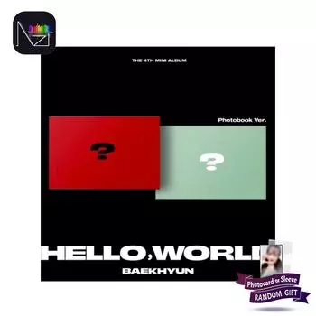 BAEKHYUN (ЭКЗО) - 4-й мини-альбом Hello, World (Фотокнига Вер.) RANDOM 1PCS
