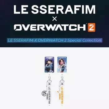 Предзаказ Брелок с ремешком LE SSERAFIM X OVERWATCH OG ver. SAKURA