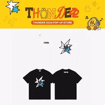 Футболка ATEEZ THUNDER POP-UP 2024 года White ver. M size