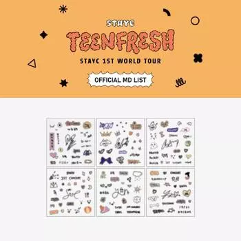 Предзаказ STAYC 1st World Tour TEENFRESH Набор декоративных наклеек