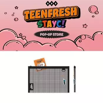 Предзаказ STAYC TEENFRESH POP-UP Store Сетчатый чехол и металлическая наклейка