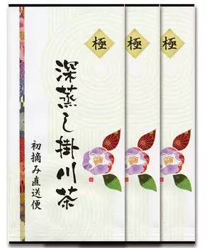 Префектура Сидзуока Kakegawa First Pick Зеленый чай First Pick Чайные листья глубоко пропаренный Kakegawa Tea Закрытый чай Закрытый чай Специальный чай 100 г 3 пакетика 100%