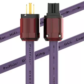 Preffair High End Power Audiophile Main Cable with Pure Copper Schuko Plug Cable, (2M) (6.6 feet)