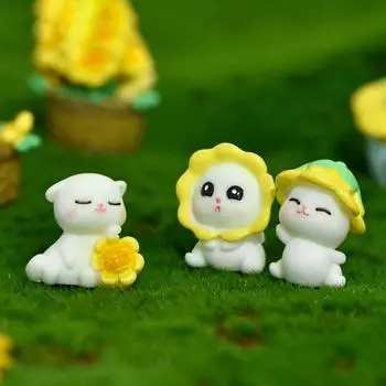 Прекрасная фигурка из смолы, маленькая полированная 10 стилей, миниатюрная кукла из смолы с животными, домашний декор 7