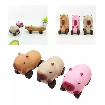 Прекрасная игрушка для снятия стресса в виде капибары, портативная для релаксации и комфорта, для использования дома и в офисе или в путешествии коричневый