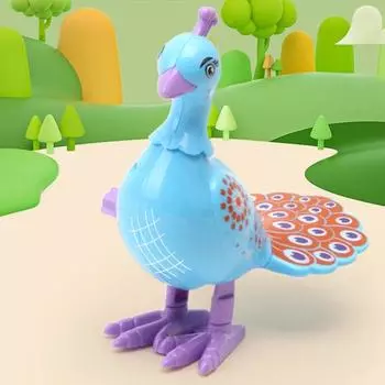 Милая интересная интерактивная игрушка, не требующая батареек, пасхальная, для мальчиков и девочек, заводная игрушка-павлин, детский подарок, заводная игрушка жёлтый