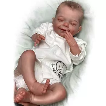 Прекрасная кукла Reborn Bebe, 18 дюймов, апрельская кукла, реалистичная художественная роспись маслом, новорожденный ребенок, реалистичные куклы Reborn