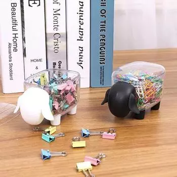 Прекрасная овечья пластиковая прозрачная коробка для хранения ватных тампонов, настольный органайзер, декор белый