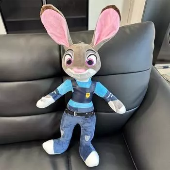 Прекрасная плюшевая игрушка Зверополис Ник Лис Джуди Зайчиха Плюшевые игрушки Мягкая Аниме Обнимательная Прекрасная Кукла Подарки на День рождения Девочке 35cm