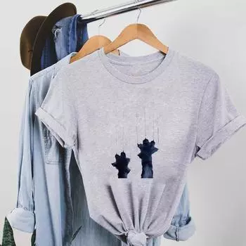 Прекрасная стильная трендовая футболка, модная футболка 90-х годов, стильная одежда, повседневная женская футболка с коротким рукавом и принтом, женская футболка с графикой S