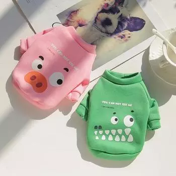 Прекрасная теплая на ощупь рубашка яркого цвета с милым узором для домашних животных для осеннего костюма S розовый