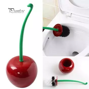 Прекрасная вишневая щетка для унитаза, инструмент для чистки туалета, аксессуар для ванной комнаты и дома вино красного