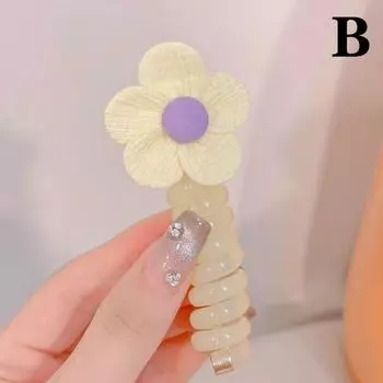 Прекрасная вышитая бабочка с цветами, эластичная спиральная веревка для волос, веревка для головы, хвост, кольцо для волос, резинка для волос, головной убор для детей