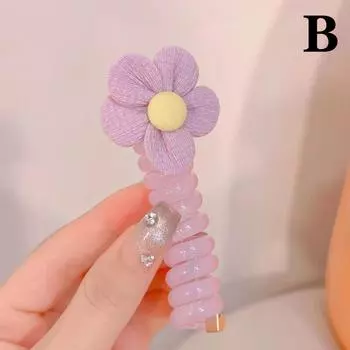 Прекрасная вышитая бабочка с цветами, эластичная спиральная веревка для волос, веревка для головы, хвост, кольцо для волос, резинка для волос, головной убор для детей