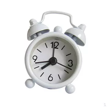 Прекрасное металлическое маленькое бесшумное украшение для детской комнаты, подарок на день рождения, белый, 4x6,5 см