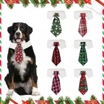 Прекрасные аксессуары для домашних животных, регулируемый галстук-бабочка, воротник, рождественский галстук для собак, формальный галстук, полотенце для слюны домашнего животного
