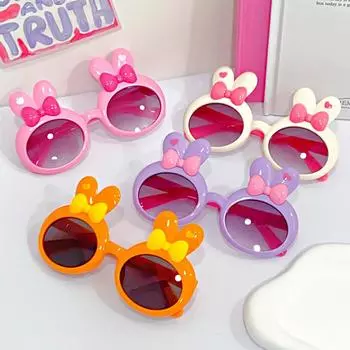 Прекрасные детские солнцезащитные очки с рисунком из мультфильма, солнцезащитные очки, уличные украшения, очки белый