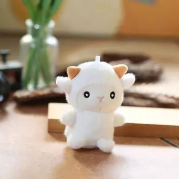 Прекрасные игрушки-овцы, маленькие мягкие плюшевые животные, забавная кукла, имитация ягненка для детей, детские подарки, каваи, игрушки, кулон