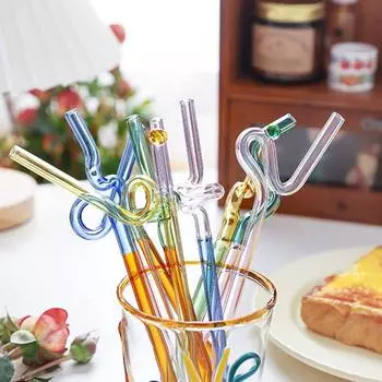 Прекрасные трубочки для смешивания кофе, многоразовые спиральные трубочки и скручивающиеся дизайнерские подарки для домашней вечеринки, кухонные принадлежности