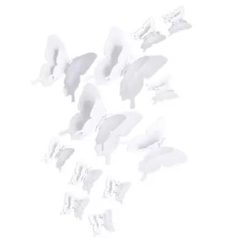 Прекрасный белый набор бабочек DIY стикер стены гостиная спальня белый