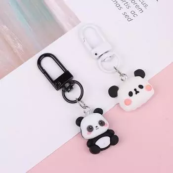 Прекрасный брелок с изображением панды, милая школьная сумка для девочек, кулон, подарок другу, черный и белый простой кулон для детей, подарки чёрный