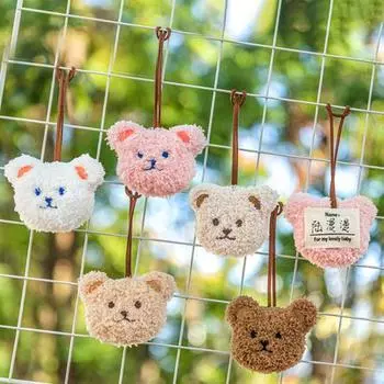 Прекрасный брелок с украшением в виде медведя, уютный сенсорный кулон коричневый