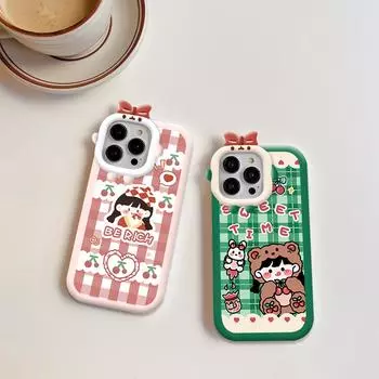 Прекрасный чехол для телефона с рисунком вишневой девушки, чехол для телефона с линзами Monster, мягкий защитный чехол для OPPO Realme OPPO A15