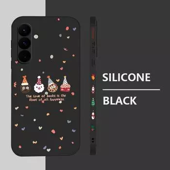 Прекрасный чехол из ТПУ с рождественским принтом в виде пряничного пряника для Samsung S24 S23 Ultra A55 A15 A54 A35 A34 A14, матовый мягкий ремешок, противоударный силиконовый тонкий чехол для телефона Samsung S24 Ultra бежевый