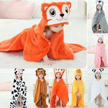 Прекрасный халат с капюшоном для маленьких девочек, купальное полотенце для малышей, халат, постельное белье, одеяло