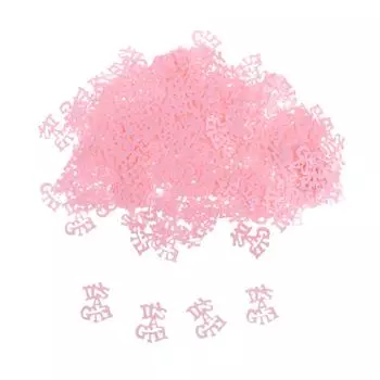 Прекрасный Это Девочка Празднование Детского Душа Стол Стол Конфетти Осыпает