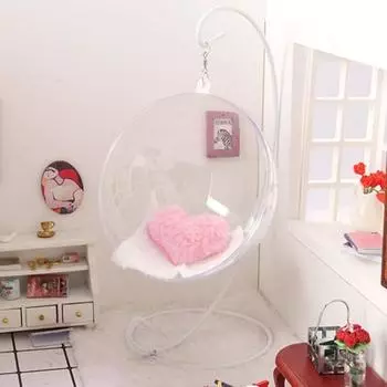 Прекрасный кукольный домик, гамак, магазин, легко, без деформации, миниатюрные садовые мебельные качели из сплава A