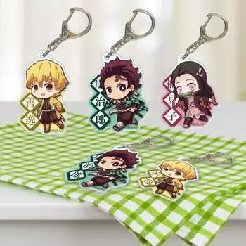 Прекрасный кулон-сумка с гладкой поверхностью, брелок из нержавеющей стали «Убийца демонов» Танджиро Незуко для девочки B