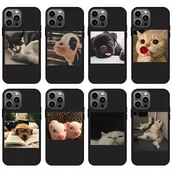 Прекрасный мягкий анимационный модный телефон для Iphone 12 6 XS 11 Mini 13 7 XR X 8 Max Pro 14 Plus 6s, мягкий силиконовый чехол из ТПУ Iphone13 миндальный