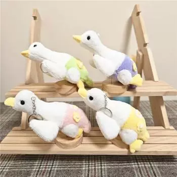 Прекрасный мультяшный брелок с цветком гуся, уютное сенсорное украшение розовый