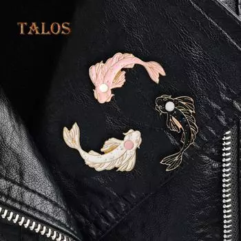 Прекрасный мультяшный значок «рыба» из ткани для дайвинга, джинсовая брошь, булавка для вечеринки, ювелирные изделия, кулон