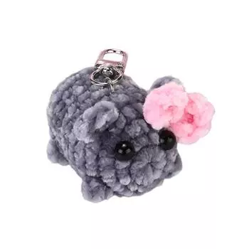 Прекрасный пищащий брелок-хомяк со звуком скрипки, прочная вязаная вручную плюшевая игрушка-шарм для украшения сумки и автомобиля 2