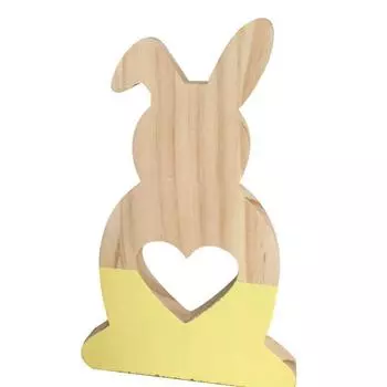 Прекрасный полый подарок детям в форме сердца, деревянный кролик, художественное ремесло, декор для домашнего офиса зелёный