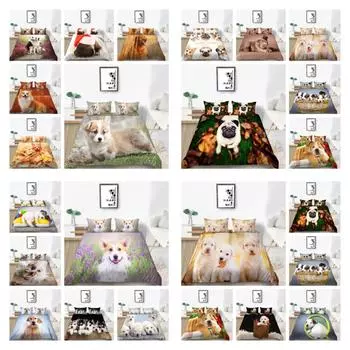 Прекрасный стиль, пододеяльник для собак, комплект постельного белья для домашних животных, комплект постельного белья из полиэстера, мужской королевский размер, роскошный комплект постельного белья UK Single 135x200cm