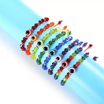 Прекрасный турецкий сглаз красочный нерегулярный браслет из бисера в стиле бохо ювелирные изделия друзья подарок на удачу