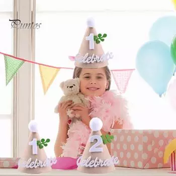 Прекрасный удобный размер для мальчиков и девочек, шляпа для дня рождения, детская эластичная шляпа для дня рождения, принадлежности для вечеринок