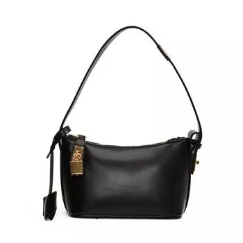 Премиальная фактурная сумка женская сумка 2024 новая осенне-зимняя нишевая сумка-подушка популярная сумка-мессенджер для поездок на работу в этом году чёрный