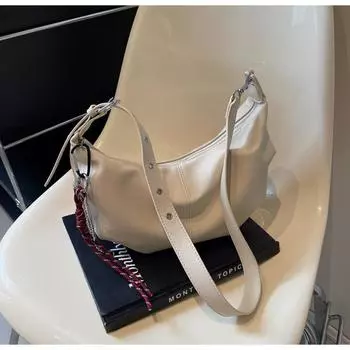 Премиальная фактурная женская сумка большой вместимости 2024 новый дизайн сумка-мессенджер на плечо плиссированная сумка для пончиков чёрный