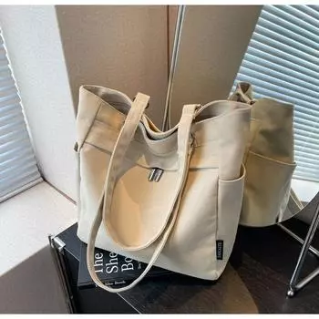 Премиальная холщовая сумка Большая вместительная сумка для поездок на работу и учебы Женская работающая студенческая переносная сумка серии Bao Sen