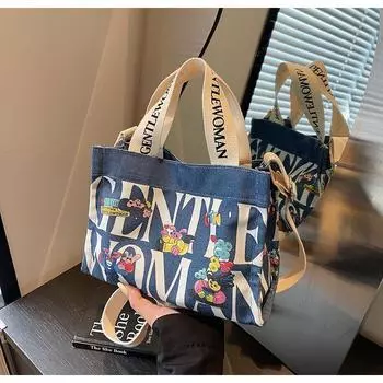 Премиальная холщовая сумка женская осенне-зимняя универсальная 2024 новая повседневная сумка-мессенджер модная портативная сумка-тоут красный