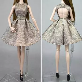 Премиальная изысканная тканевая кукольная одежда в стиле принцессы, ролевая игра жёлтый