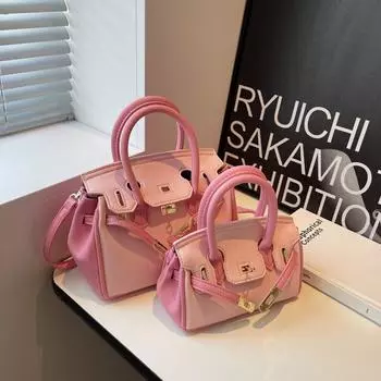 Премиальная контрастная цветная портативная маленькая квадратная сумка платинового цвета для женщин, летняя универсальная сумка-мессенджер через плечо для поездок на работу small