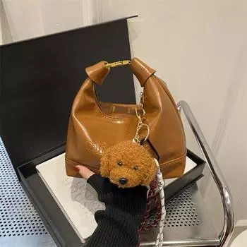 Премиальная коричневая сумка женская 2025 новая осенне-зимняя сумка через плечо ретро мини портативная сумка для пельменей