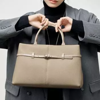 Премиальная кожаная женская сумка Birkin для поездок на работу на весну/лето, женский кошелек, портфель 35*11*23